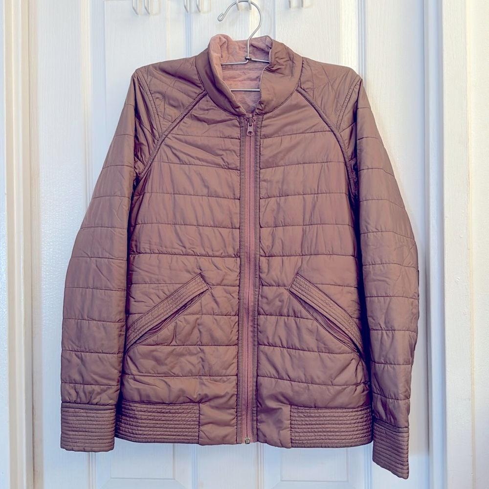 lululemon athletica Quilted Bomber Jacket in Mauve